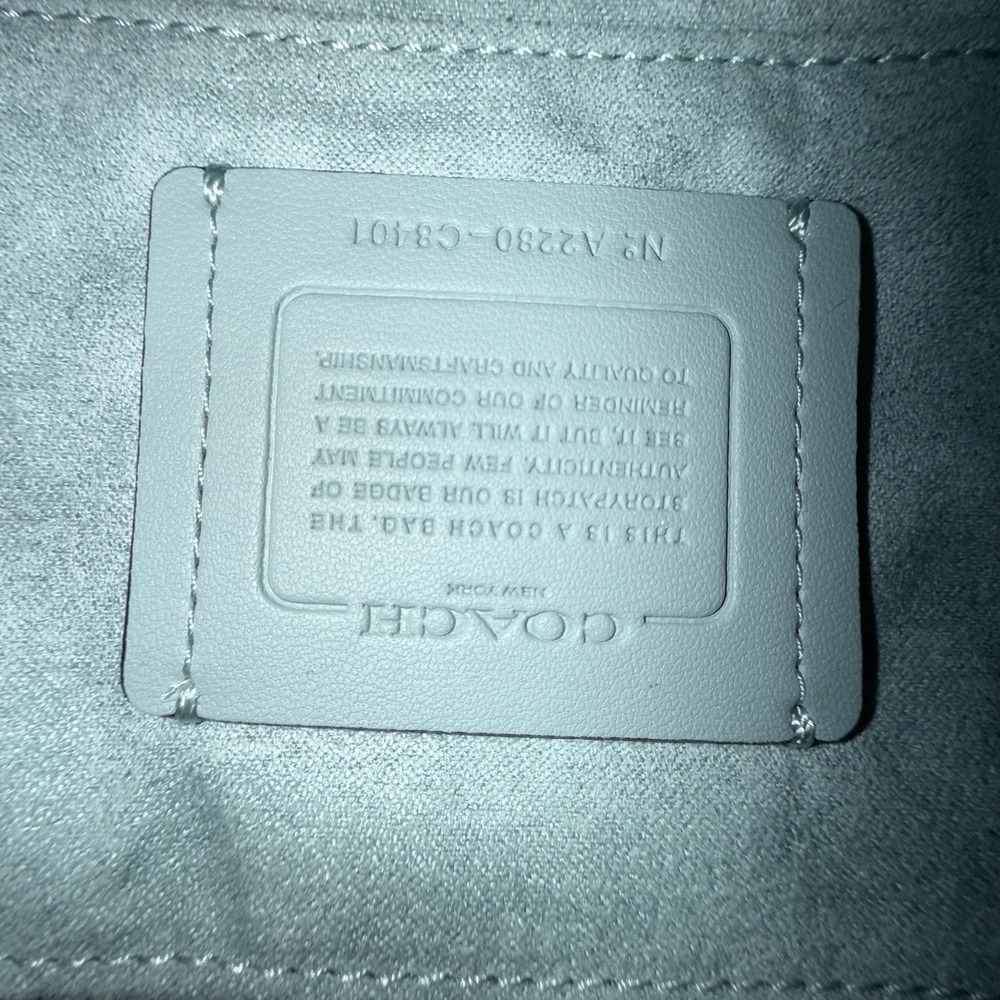 Coach Nora Kisslock Crossbody Clutch Bag Blueberry Light Blue Midnight Navy - Picture 8 of 15